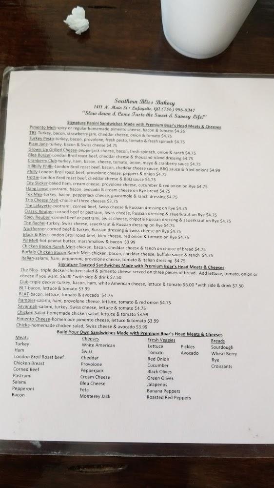 Southern Bliss Bakery Menu image 2